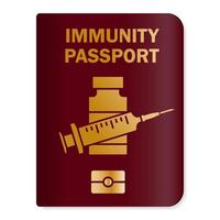 immuniteit paspoort. gevaccineerd gezondheidspaspoort. papieren document om aan te tonen dat een persoon is ingeënt met het covid-19-vaccin. immuniteit papieren document van coronavirus vector