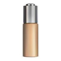 cosmetische foundation crème fles. luxe make-up textuur buisontwerp, glanzende pakketsjabloon, geïsoleerde mode-toner of glitter voor promotie. elegante pot voor huidvloeistof, primer vector