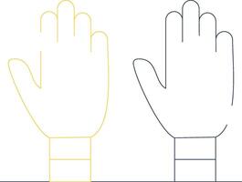 tentamen handschoenen creatief icoon ontwerp vector
