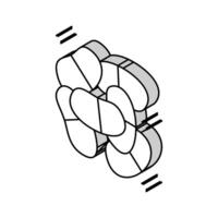 gom gelei snoep kleverig isometrische icoon vector illustratie