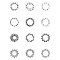 sier- circulaire kader set. decoratief vorm element vector