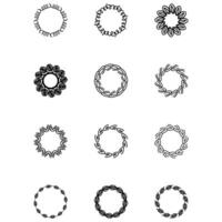 sier- circulaire kader set. decoratief vorm element vector