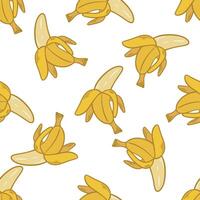 rijp geopend bananen naadloos patroon vector