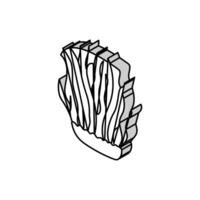 cordyceps paddestoel isometrische icoon vector illustratie