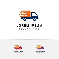 koerier logo ontwerpsjabloon. verzending logo ontwerp pictogram vectorillustratie vector