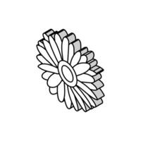 madeliefje bloesem voorjaar isometrische icoon vector illustratie