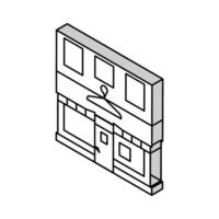 droog schoonmaakster winkel isometrische icoon vector illustratie