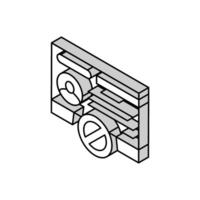 licentie annuleren isometrische icoon vector illustratie