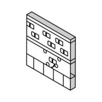 pit rijbaan voertuig snelheid auto isometrische icoon vector illustratie