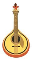 Portugees fado gitaar. oude volk musical instrument. vector geïsoleerd illustratie