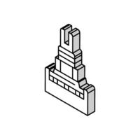 potentiometer elektronisch bestanddeel isometrische icoon vector illustratie