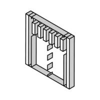 weg markering civiel ingenieur isometrische icoon vector illustratie