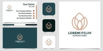 abstract elegant bloem logo icoon en bedrijf kaart vector