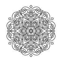 schets mandala decoratief en sier- ontwerp voor kleur bladzijde vector