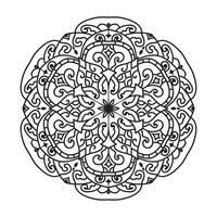 mandala voor kleur bladzijde vector