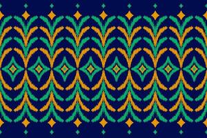 tapijt etnisch ikat kunst. naadloos patroon in stam. aztec meetkundig ornament afdrukken. vector
