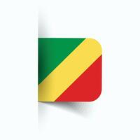 republiek van Congo nationaal vlag, republiek van Congo nationaal dag, eps10. republiek van Congo vlag vector icoon