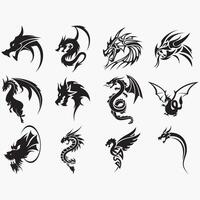 verzameling van draak logos vector