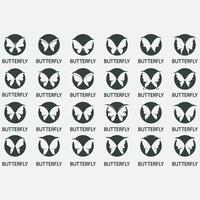 verzameling van vlinder logos vector