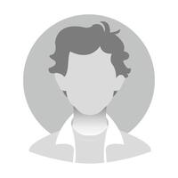 vector vlak illustratie in grijswaarden. avatar, gebruiker profiel, persoon icoon, anoniem profiel, profiel afbeelding voor sociaal media profielen, pictogrammen, screensaver