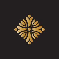 goud bloem premie logo vector