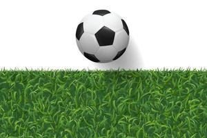 voetbal voetbal en groen gras textuur voor achtergrond. vector. vector