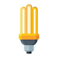 energie besparing lamp vlak vector illustratie Aan wit achtergrond