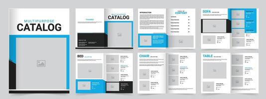 Product en item catalogus sjabloon ontwerpen, meubilair Product catalogus vector