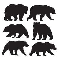vrij vector silhouet beer kunst illustratie