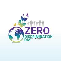 nul discriminatie dag 1 maart. vector grafisch van nul discriminatie dag mooi zo voor nul discriminatie dag viering, wij vieren de Rechtsaf van iedereen naar leven een vol en productief leven