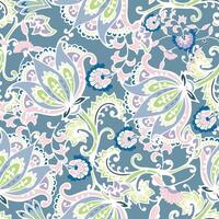 traditioneel sier- bloemen paisley naadloos patroon vector