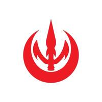 drietand logo icoon, vector illustratie sjabloon ontwerp