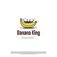 banaan koning logo, banaan chocola logo ontwerp concept vector