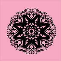 volk kunst Boheems stijl mandala. ronde ornament patroon. wijnoogst decoratief elementen. Islam, Arabisch, Indisch, poef motieven. abstract bloemen elementen, meditatief bloem motief vector