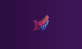 vlinder vol kleur vector illustratie vlak ontwerp