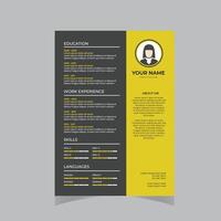 schoon modern hervat en Hoes brief lay-out vector sjabloon voor bedrijf baan toepassingen, minimalistische hervat CV sjabloon, hervat ontwerp sjabloon, CV ontwerp, multipurpose hervat ontwerp