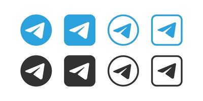 telegram logo. populair sociaal media sollicitatie. onderhoud voor communicatie. app voor spreken en kijk maar nieuws. redactioneel vector. vector