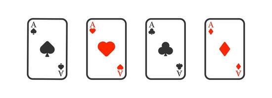 poker kaart icoon. casino kaart spel symbool. het gokken spel. vector teken.