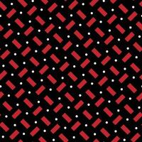 een zwart en rood patroon met wit dots vector