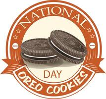 nationaal oreo koekjes dag teken vector