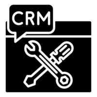 crm gereedschap icoon lijn vector illustratie