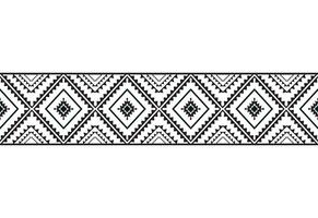 tribal traditioneel kleding stof batik etnisch. ikat naadloos patroon bladeren meetkundig herhalen ontwerp voor behang, inpakken, mode, tapijt, kleding. zwart en wit vector