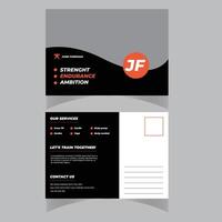 fitness gym briefkaart ontwerpsjabloon vector