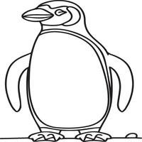 pinguïns kleur Pagina's. pinguïns schets vector