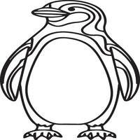 pinguïns kleur Pagina's. pinguïns schets vector