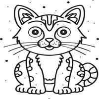 katten kleur bladzijde. kat schets vector afbeeldingen. schattig ontwerp kat schets vector