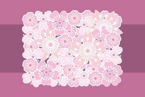 illustratie van abstract sakura bloem Aan roze achtergrond. vector