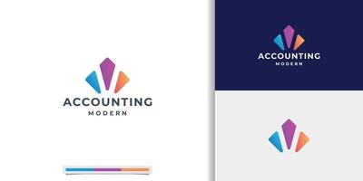 gemakkelijk financieel en investering logo ontwerpen concept vector, modern accounting financiën logo inspiraties. vector