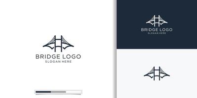 brug lijnen logo een minimaal en gemakkelijk logo van brug vorm geven aan. brug lijnen logo heel elegant en elegant vector