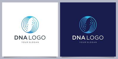 geometrie circulaire dna logo ontwerp sjabloon.pictogram voor wetenschap technologie vector